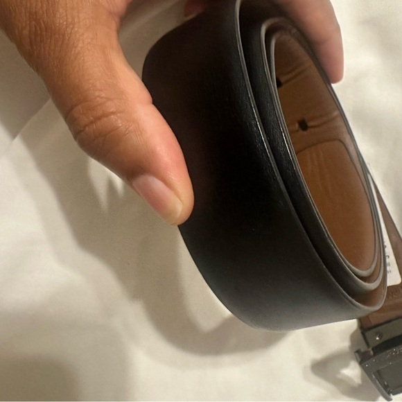 Perry Ellis Brown / Brown Faux Leather Belt - Picture 1 of 7